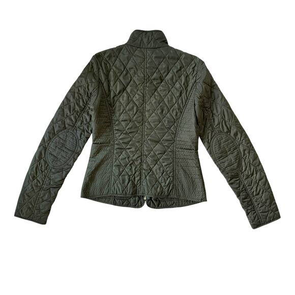 Banana Republic Quilted Lightweight Jacket Stand-up Collar Pockets Size XS Green - Picture 2 of 9